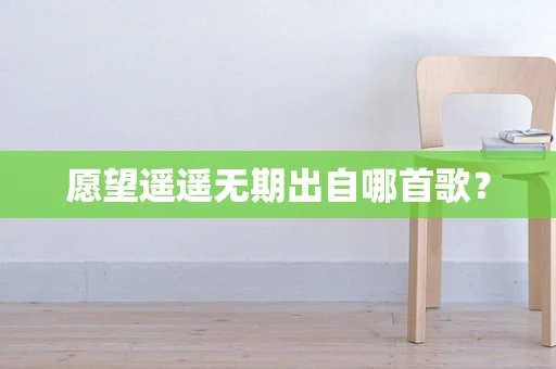 愿望遥遥无期出自哪首歌？