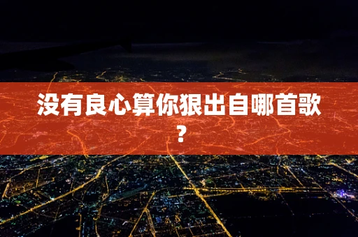 没有良心算你狠出自哪首歌？