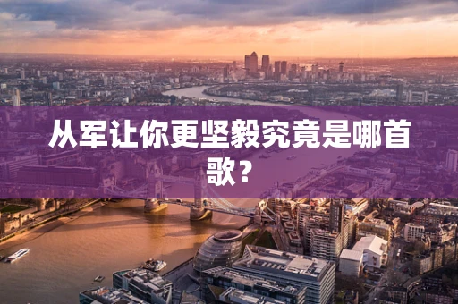 从军让你更坚毅究竟是哪首歌？