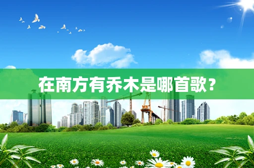在南方有乔木是哪首歌？