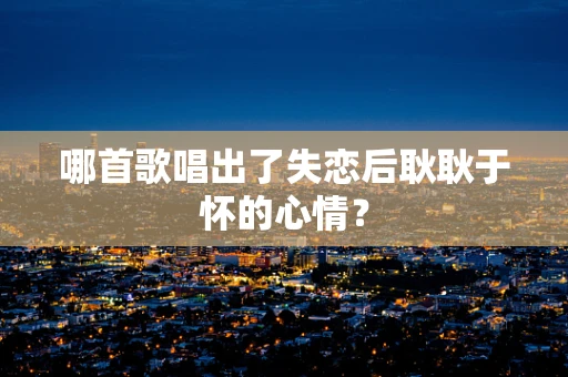 哪首歌唱出了失恋后耿耿于怀的心情？