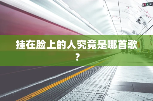 挂在脸上的人究竟是哪首歌？